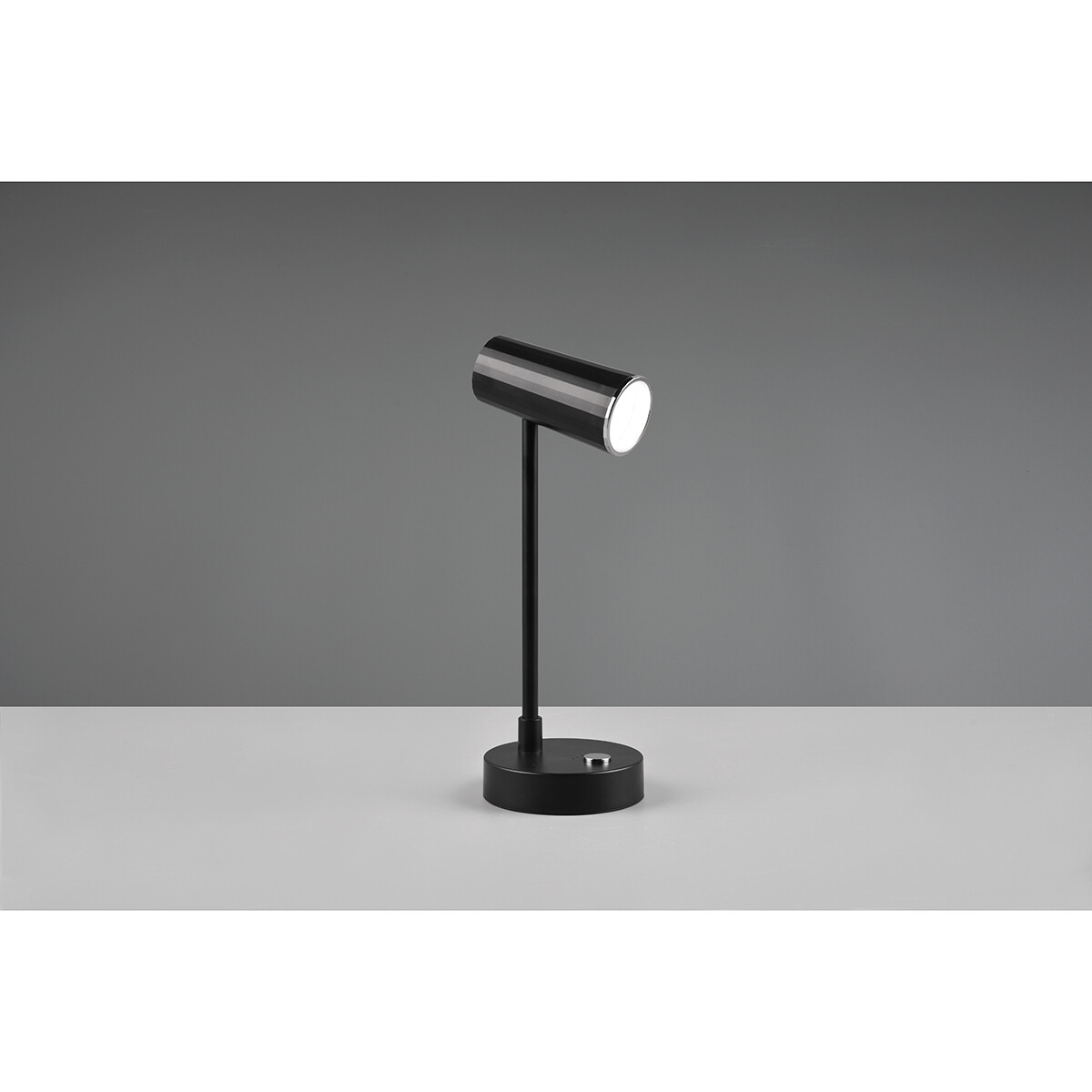 LED Bureaulamp - Trion Lono - 2.5W - Aanpasbare Kleur - Dimbaar - Rond - Mat Zwart - Kunststof