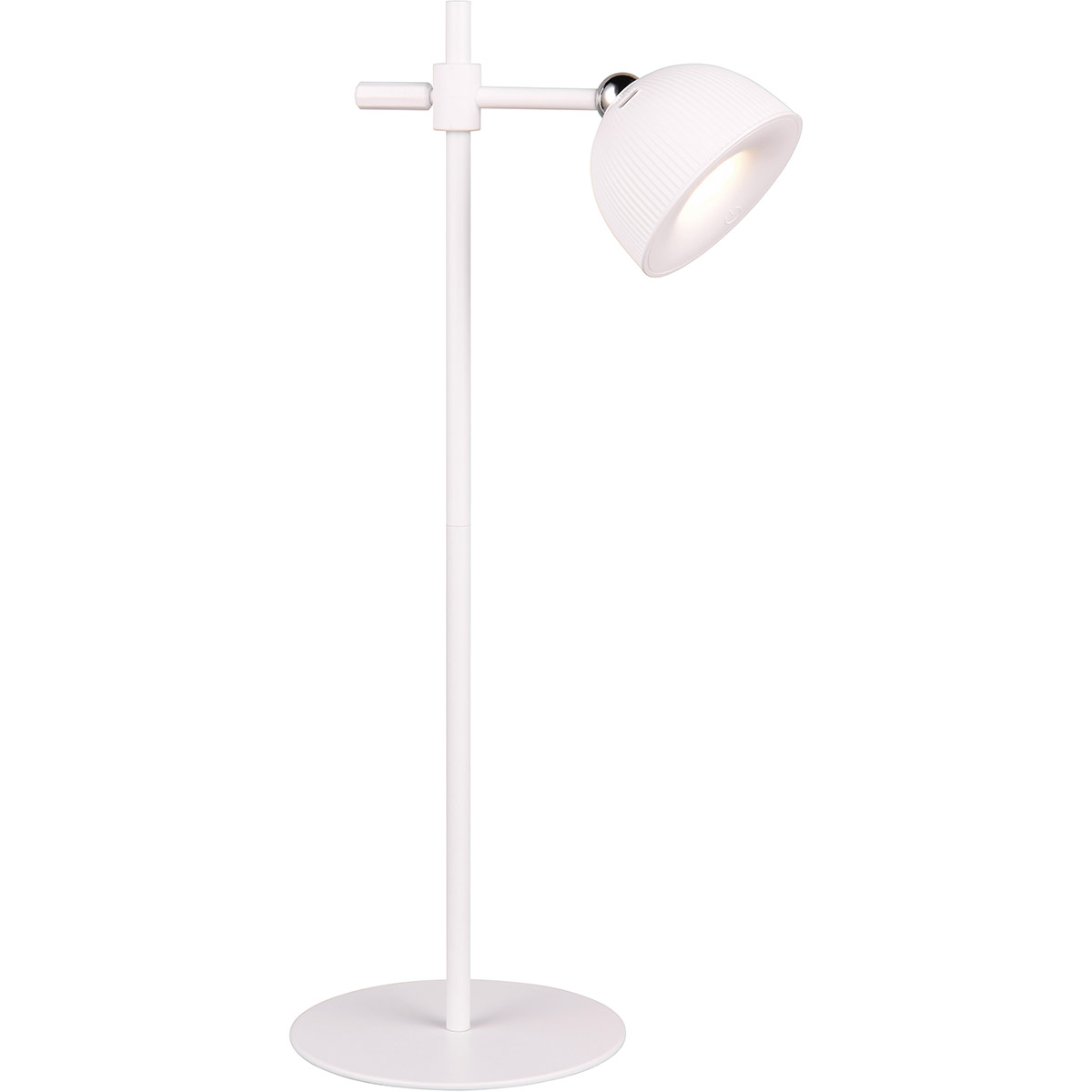 LED Bureaulamp - Trion Xavi - 3W - Warm Wit 3000K - Oplaadbaar - Rond - Mat Wit - Kunststof