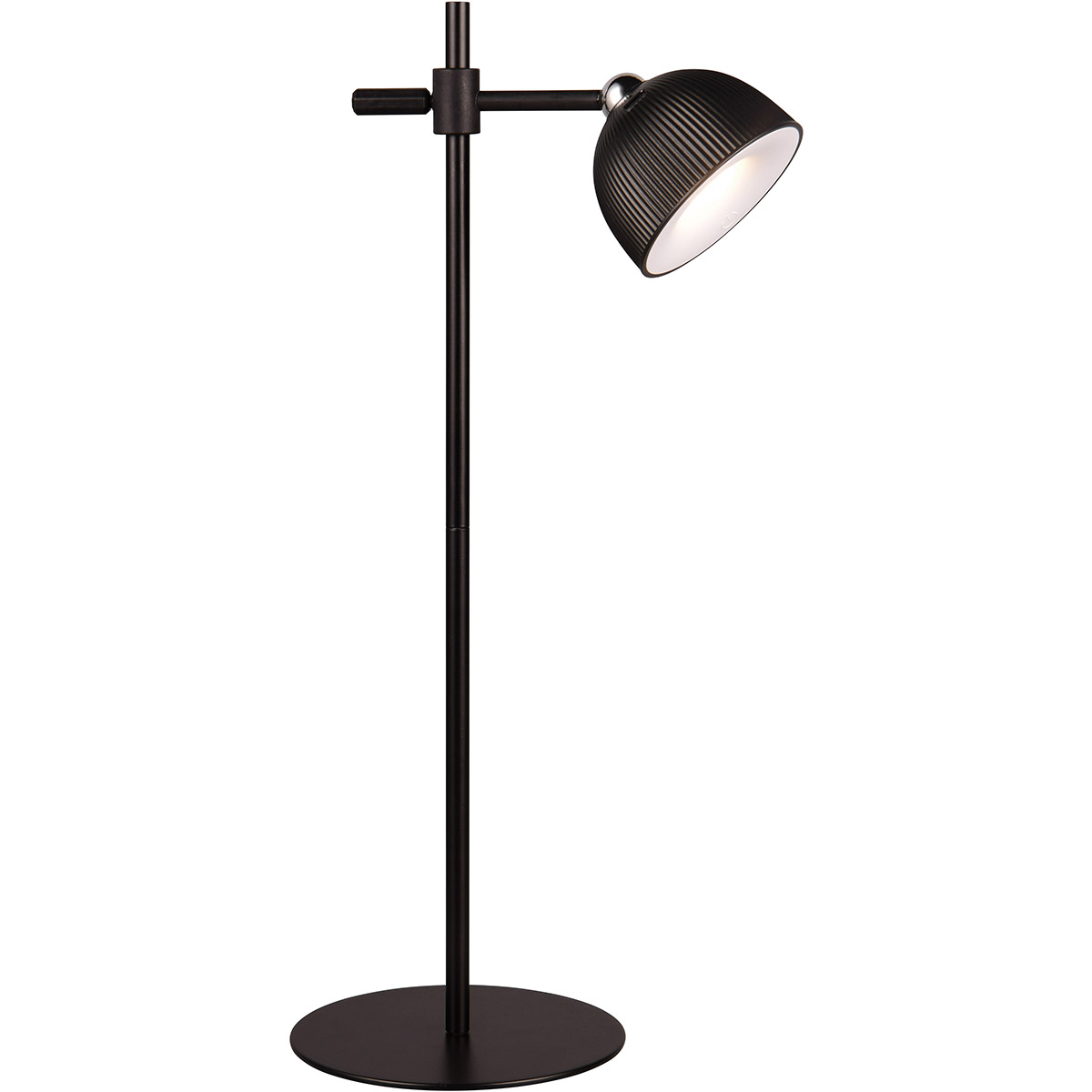 BES LED LED Bureaulamp - Trion Xavi - 3W - Warm Wit 3000K - Oplaadbaar - Rond - Zwart - Kunststof