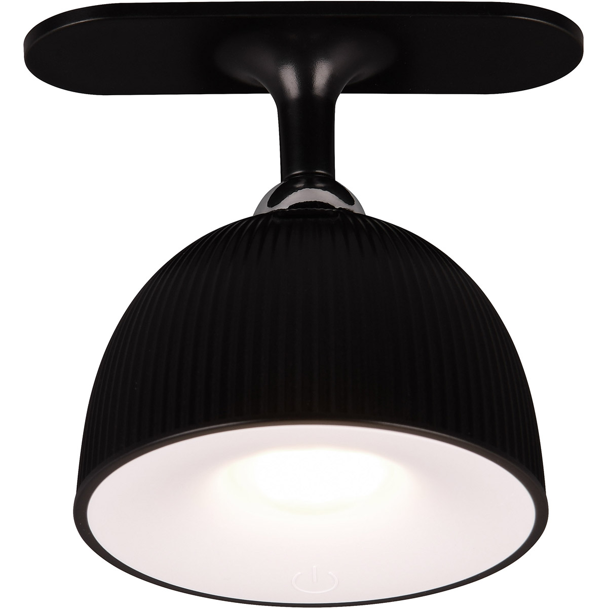 LED Bureaulamp - Trion Xavi - 3W - Warm Wit 3000K - Oplaadbaar - Rond - Zwart - Kunststof