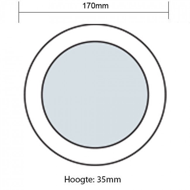 LED Downlight 6 Pack - Opbouw - 12W - Helder/Koud Wit 6000K - Rond - Mat Wit - Aluminium - Ø170mm