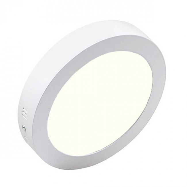 LED Downlight 6 Pack - Opbouw Rond 18W - Natuurlijk Wit 4200K - Mat Wit Aluminium - Ø225mm