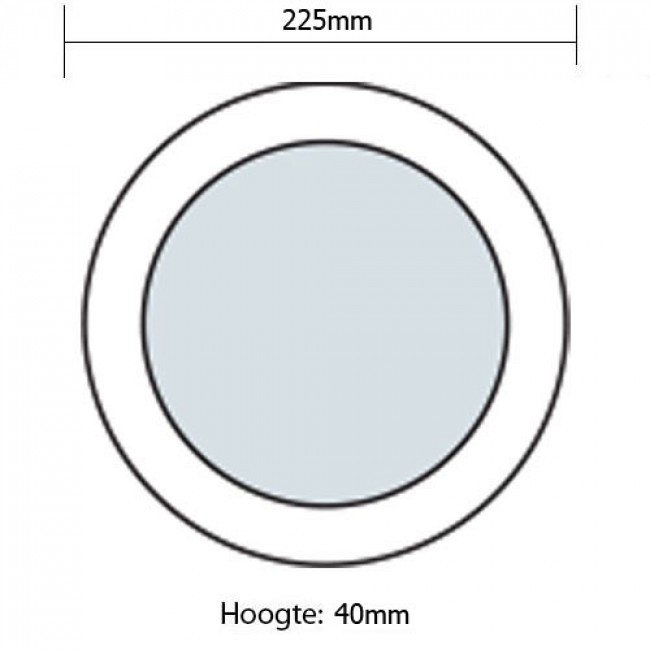 LED Downlight 6 Pack - Opbouw Rond 18W - Natuurlijk Wit 4200K - Mat Wit Aluminium - Ø225mm