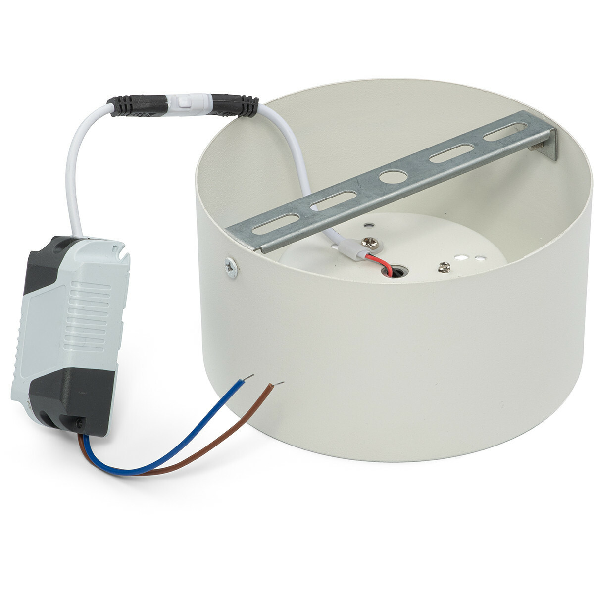 LED Downlight 6 Pack - Opbouw Rond Hoog 10W - Natuurlijk Wit 4200K - Mat Wit Aluminium - Ø140mm