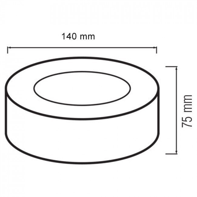 LED Downlight 6 Pack - Opbouw Rond Hoog 10W - Natuurlijk Wit 4200K - Mat Wit Aluminium - Ø140mm