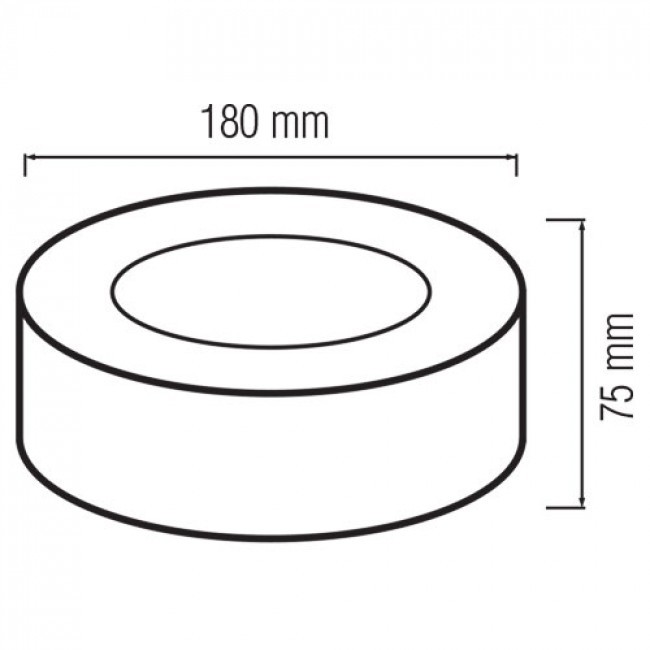 LED Downlight 6 Pack - Opbouw Rond Hoog 15W - Natuurlijk Wit 4200K - Mat Zwart Aluminium - Ø180mm