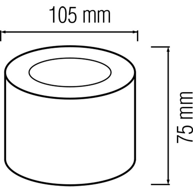 LED Downlight 6 Pack - Opbouw Rond Hoog 5W - Natuurlijk Wit 4200K - Mat Wit Aluminium - Ø105mm