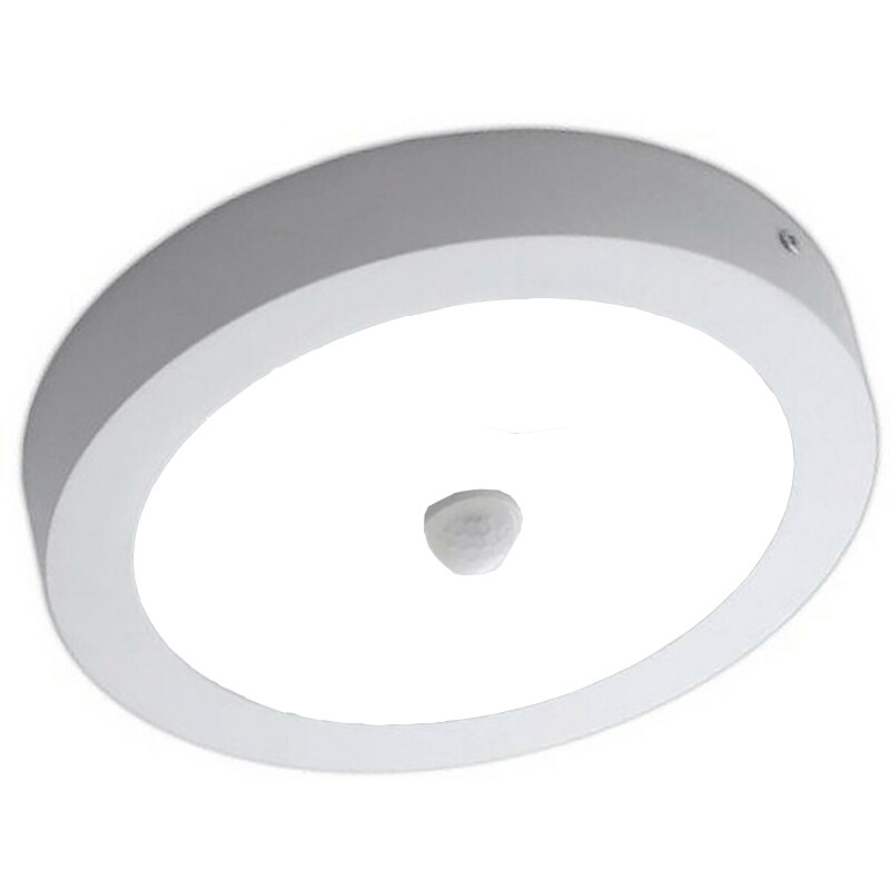 LED Downlight - Facto - PIR Bewegingssensor 360° - 20W - UGR19 - Helder/Koud Wit 6000K - Opbouw Rond - Mat Wit - Aluminium - OSRAM LEDs product afbeelding