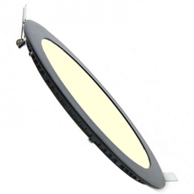 LED Downlight Slim - Inbouw Rond 3W - Dimbaar - Warm Wit 3000K - Mat Zwart Aluminium - Ø90mm