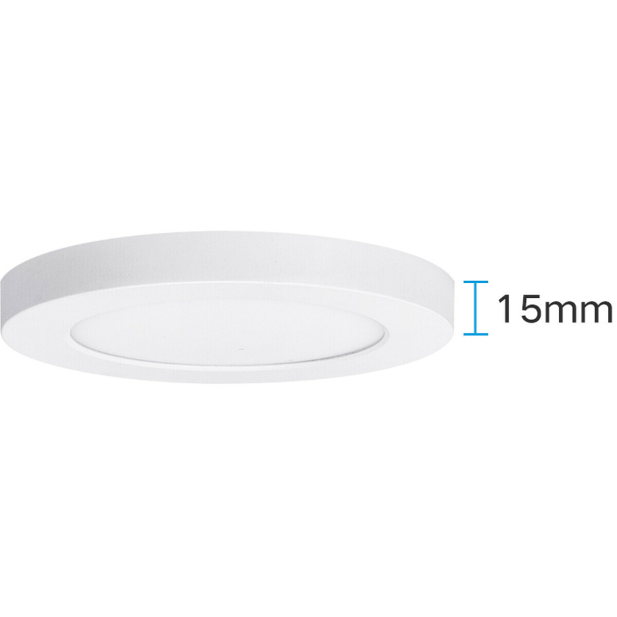 LED Downlight Pro - Aigi Foka - Inbouw/Opbouw - Rond - 12W - Helder/Koud Wit 6000K - Mat Wit - Kunststof