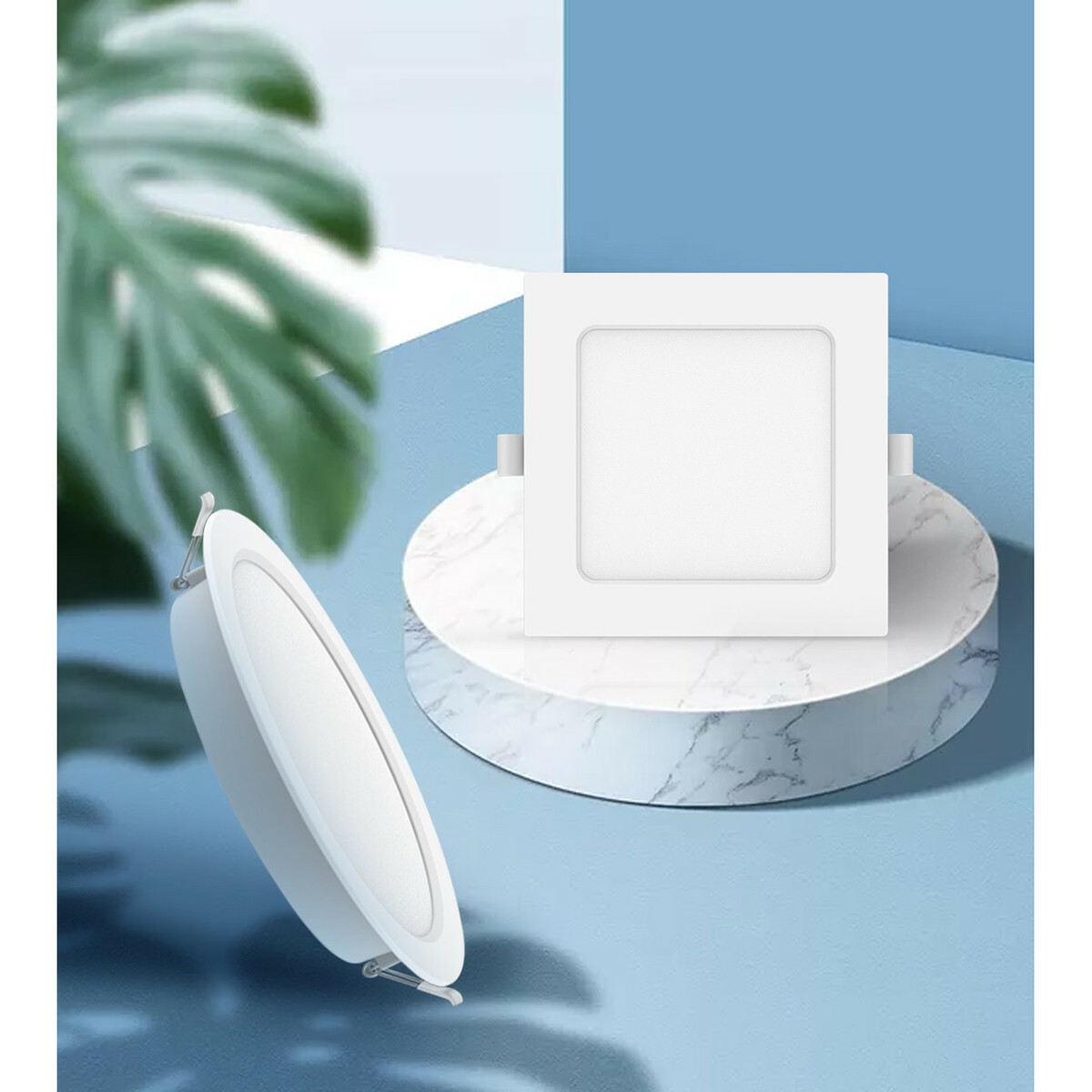 LED Downlight Pro - Aigi Trinko - Inbouw Rond 15W - Natuurlijk Wit 4000K - Mat Wit - Kunststof - Ø175mm