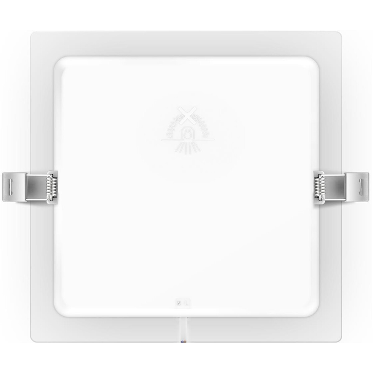 LED Downlight Pro - Aigi Trinko - Inbouw Vierkant 20W - Helder/Koud Wit 6500K - Mat Wit - Kunststof - 224mm