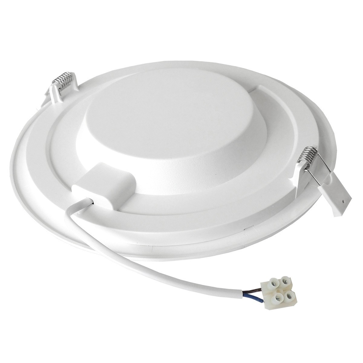 LED Downlight Slim 6 Pack - Aigi - PIR Bewegingssensor 360° - Inbouw Rond 24W - Warm Wit 3000K - Mat Wit - Ø240mm - Ø225mm