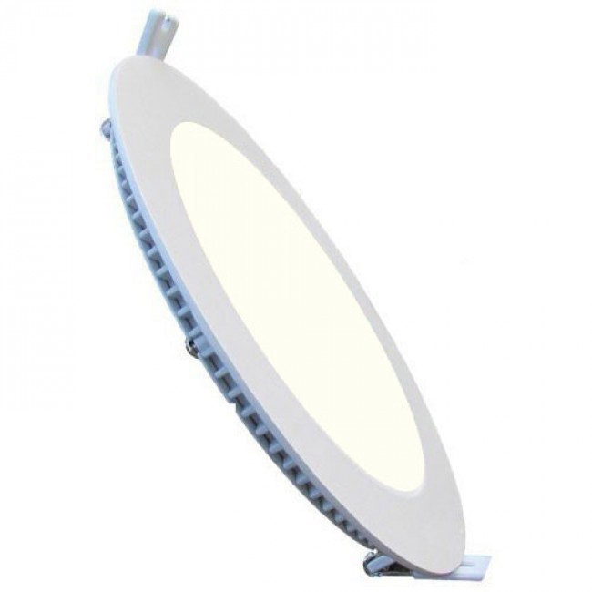 LED Downlight Slim 6 Pack - Inbouw Rond 12W - Natuurlijk Wit 4200K - Mat Wit Aluminium - Ø170mm