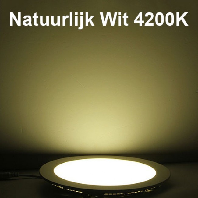 LED Downlight Slim 6 Pack - Inbouw Rond 12W - Natuurlijk Wit 4200K - Mat Wit Aluminium - Ø170mm