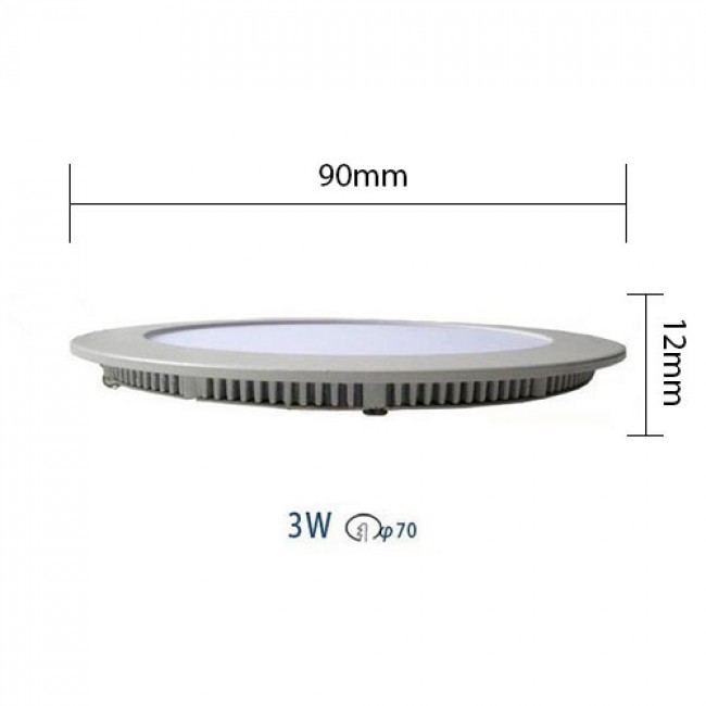 LED Downlight Slim 6 Pack - Inbouw Rond 3W - Natuurlijk Wit 4200K - Mat Wit Aluminium - Ø83mm