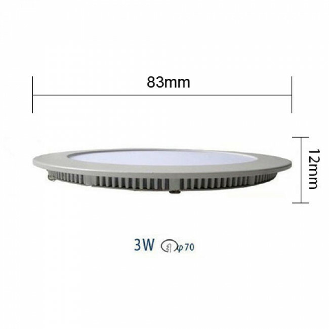 LED Downlight Slim 6 Pack - Inbouw Rond 3W - Warm Wit 2700K - Mat Wit Aluminium - Ø83mm