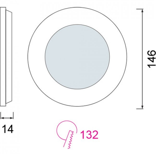 LED Downlight Slim 6 Pack - Inbouw Rond 9W - Warm Wit 2700K - Mat Wit - Aluminium - Ø146mm