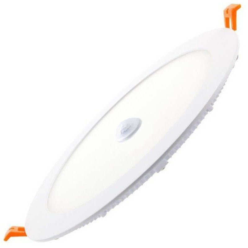 LED Downlight Slim - Facto Dury - PIR Bewegingssensor 360° + Dag en Nacht Sensor - 20W - CCT Aanpasbare Kleur - Inbouw - Rond - Mat Wit - OSRAM LEDs product afbeelding