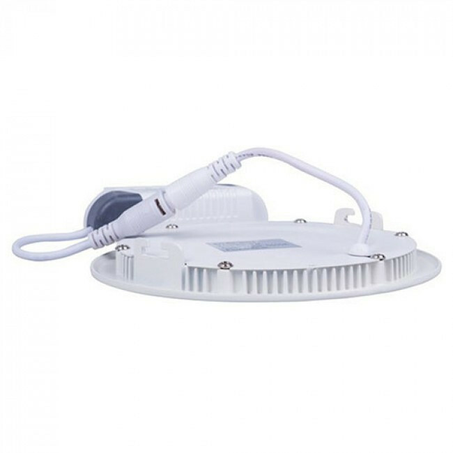 LED Downlight Slim - Inbouw Rond 12W - Dimbaar - Helder/Koud Wit 6400K - Mat Wit Aluminium - Ø170mm