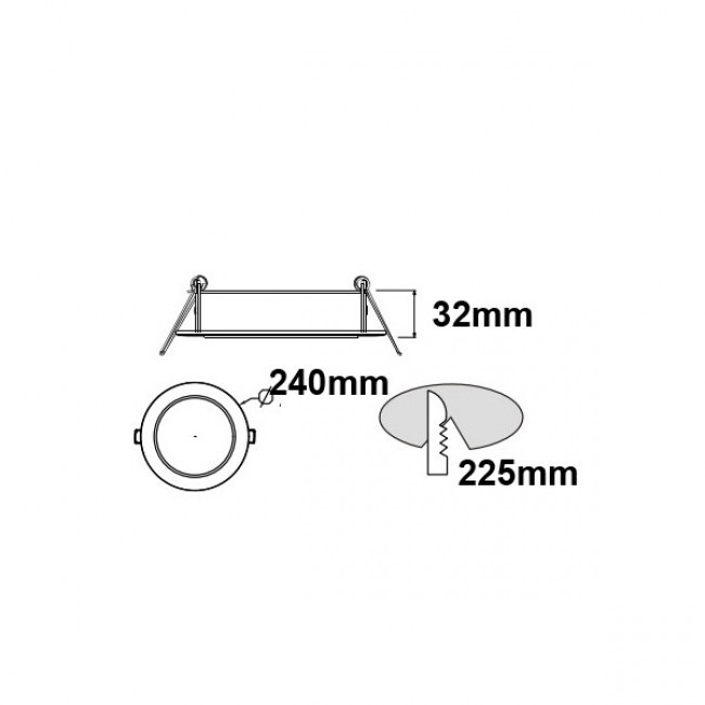 LED Downlight Slim Pro 6 Pack - Aigi - Inbouw Rond 20W - Natuurlijk Wit 4000K - Mat Wit - Ø240mm