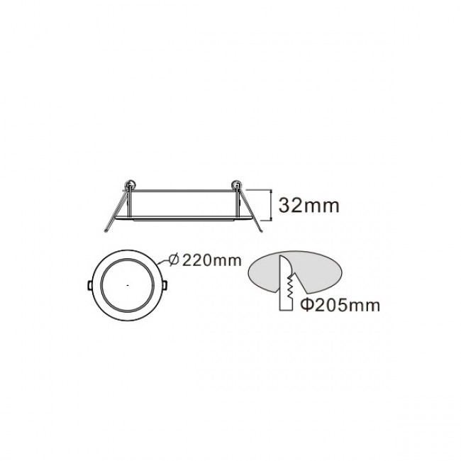 LED Downlight Slim Pro - Aigi - Inbouw Rond 18W - Natuurlijk Wit 4000K - Mat Wit - Ø220mm