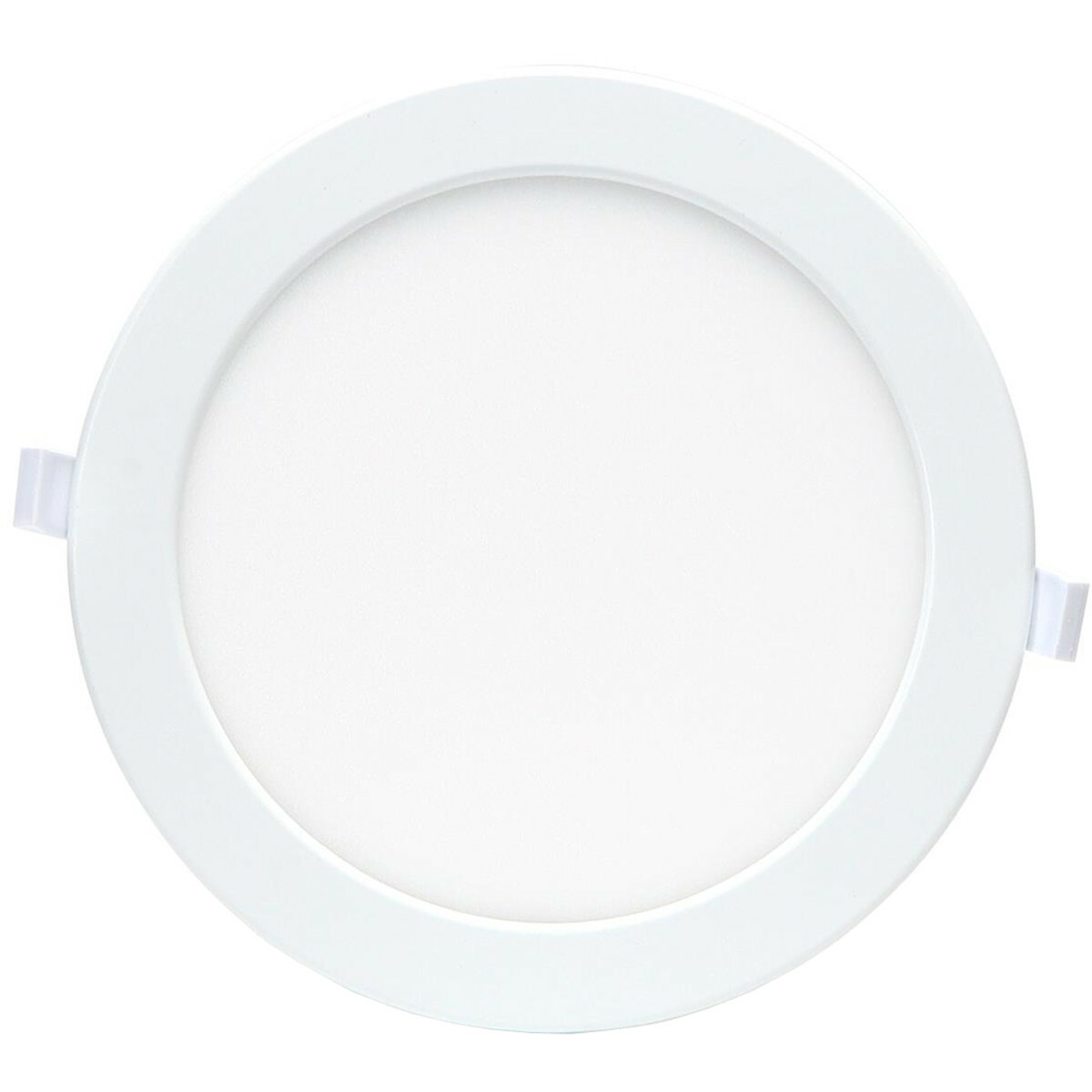 LED Downlight - Smart LED - Wifi LED - Slimme LED - Aigi Zumba - 18W - Helder/Koud Wit 6500K - Inbouw Rond - Mat Wit - Aluminium - Ø220mm