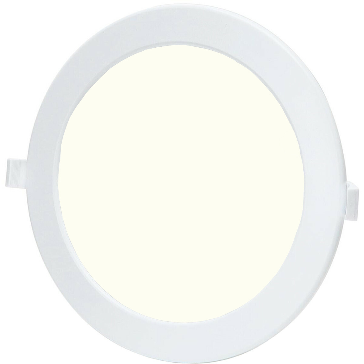 LED Downlight - Smart LED - Wifi LED - Slimme LED - Aigi Zumba - 18W - Natuurlijk Wit 4000K - Inbouw Rond - Mat Wit - Aluminium - Ø220mm product afbeelding