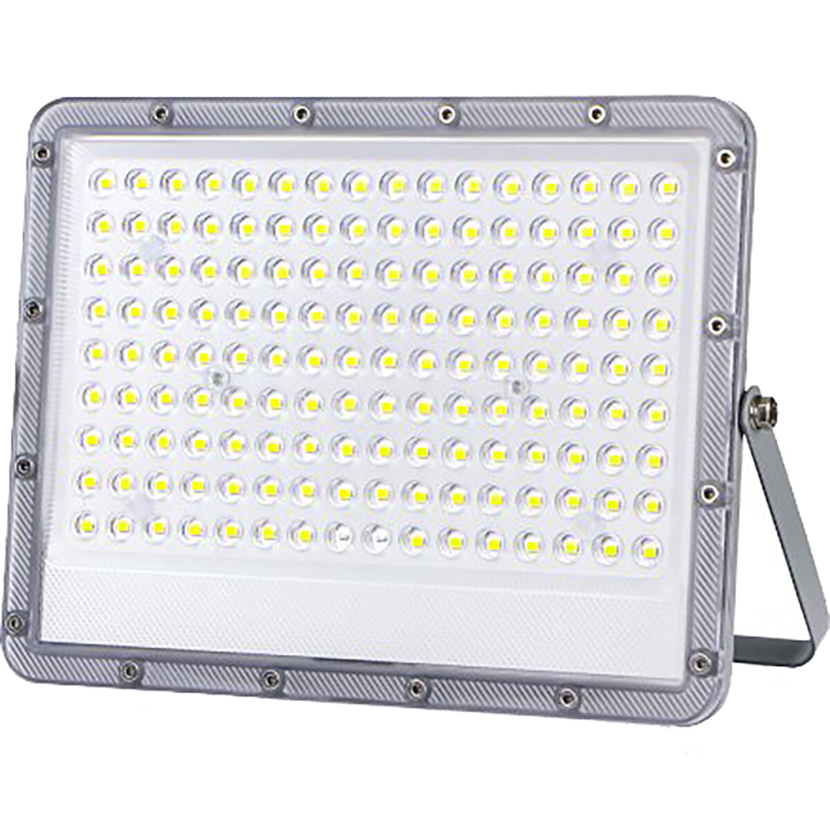 LED Floodlight op Zonne-energie - LED Schijnwerper - Aigi Hatay - LED Solar Tuinverlichting Wandlamp - Afstandsbediening - Waterdicht IP65 - 200W - Helder/Koud Wit 6500K