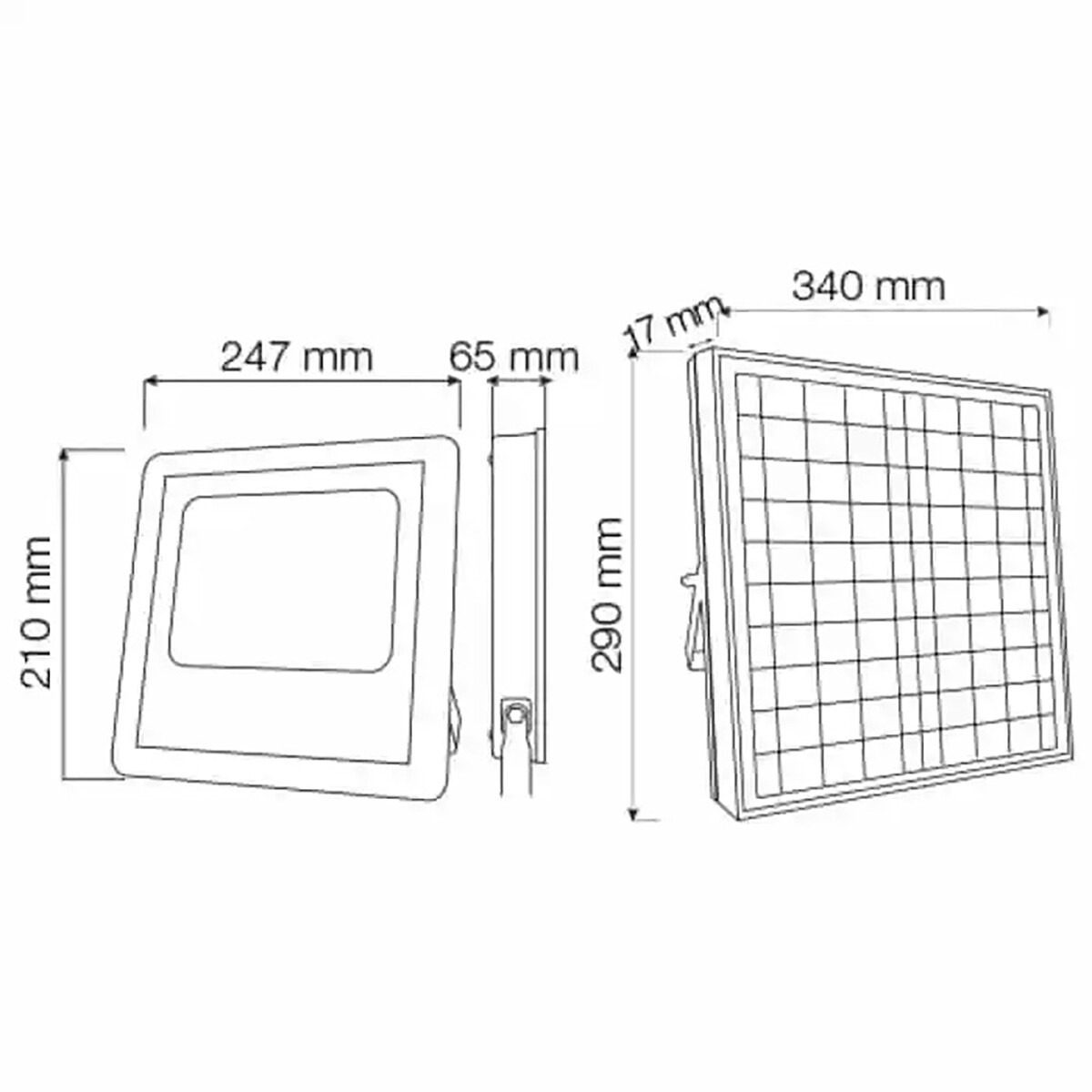 LED Floodlight op Zonne-energie - LED Schijnwerper - LED Solar Tuinverlichting Wandlamp - Togre - 40W - Helder/Koud Wit 6400K - Afstandsbediening - Waterdicht IP65 - Aluminium