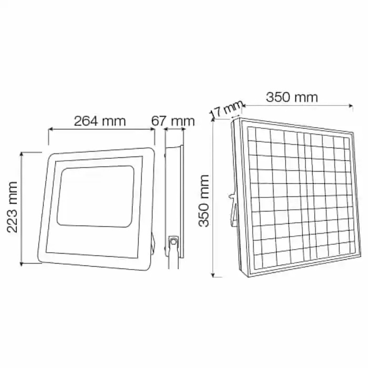 LED Floodlight op Zonne-energie - LED Schijnwerper - LED Solar Tuinverlichting Wandlamp - Togre - 60W - Helder/Koud Wit 6400K - Afstandsbediening - Waterdicht IP65 - Aluminium