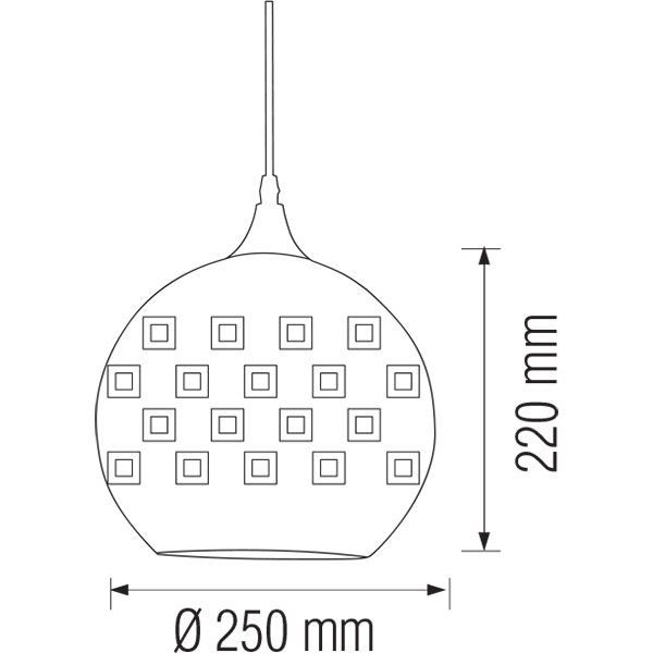 LED Hanglamp 3D - Quanta - Rond - Koper Glas - E27