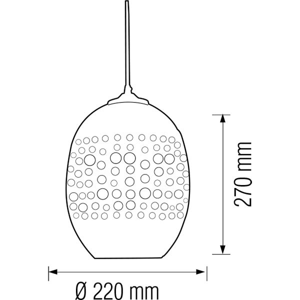 LED Hanglamp 3D - Radus - Ovaal - Chroom Glas - E27