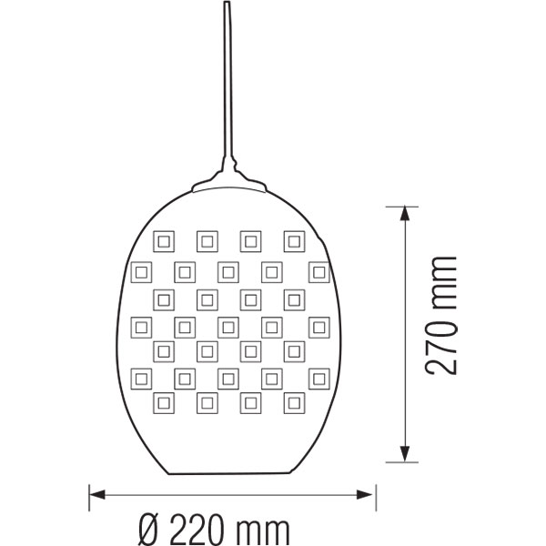 LED Hanglamp 3D - Spectra - Ovaal - Chroom Glas - E27