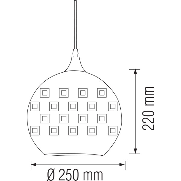 LED Hanglamp 3D - Spectra - Rond - Chroom Glas - E27