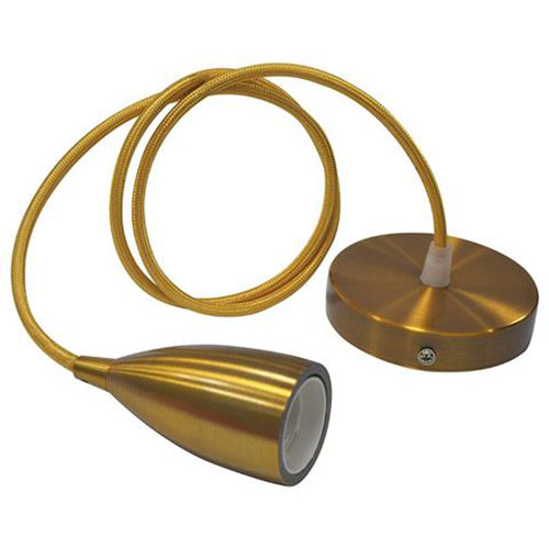 LED Hanglamp - Edysa - Industrieel - Rond - Mat Goud Aluminium - E27 product afbeelding