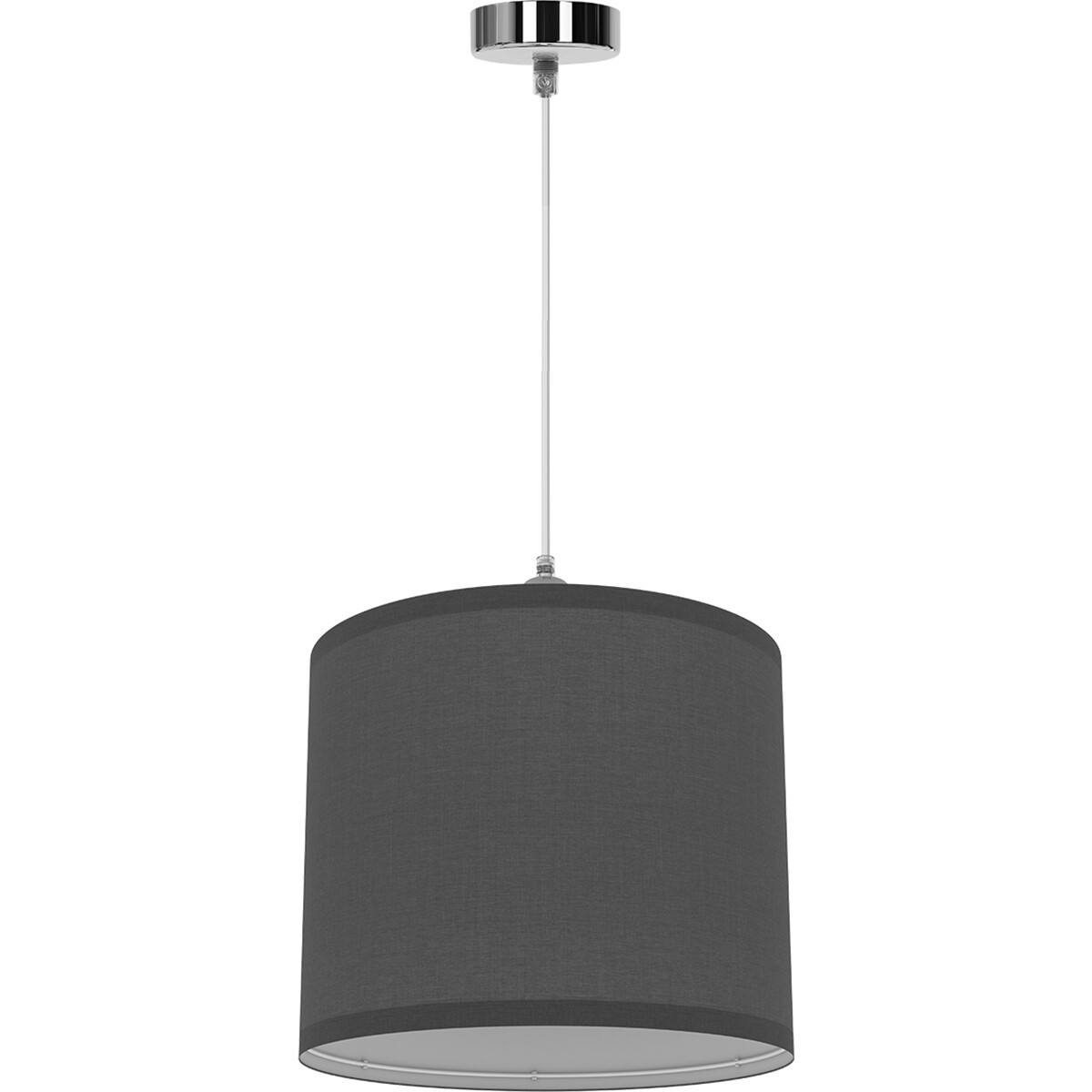 LED Hanglamp - Hangverlichting - Aigi Utra - E27 Fitting - Rond - Mat Grijs - Kunststof