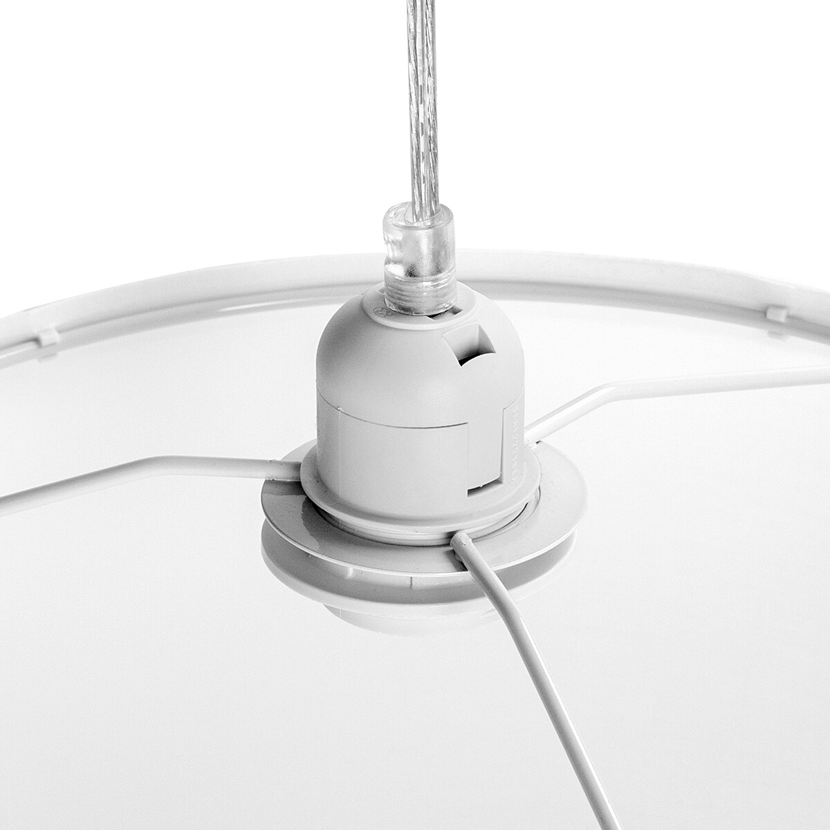 LED Hanglamp - Hangverlichting - Aigi Utra - E27 Fitting - Rond - Mat Wit - Kunststof