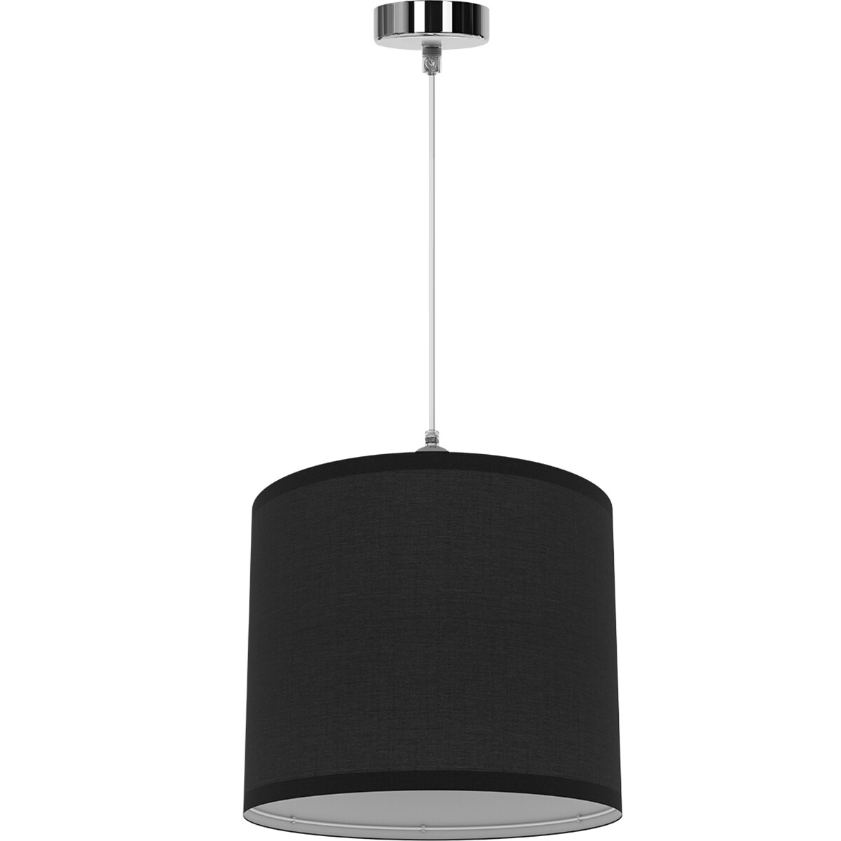 LED Hanglamp - Hangverlichting - Aigi Utra - E27 Fitting - Rond - Mat Zwart - Kunststof product afbeelding