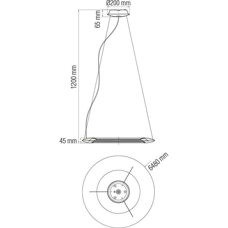 LED Hanglamp - Hangverlichting - Concepty - 41W - Natuurlijk Wit 4000K - Koper Aluminium