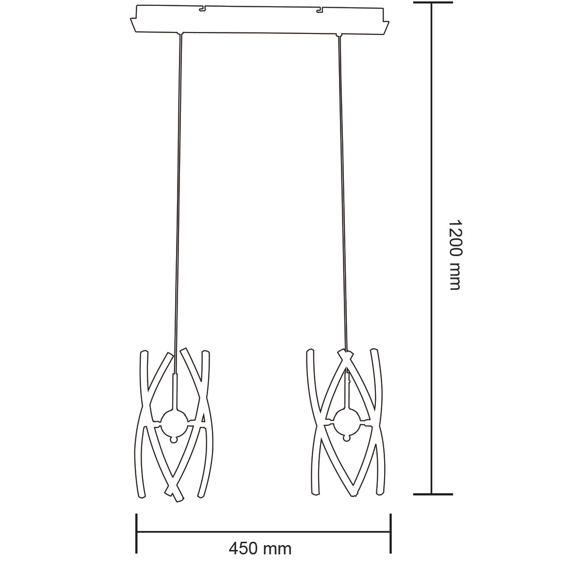 LED Hanglamp - Hangverlichting - Optra - 24W - Natuurlijk Wit 4000K - 2-lichts - Mat Chroom - Aluminium