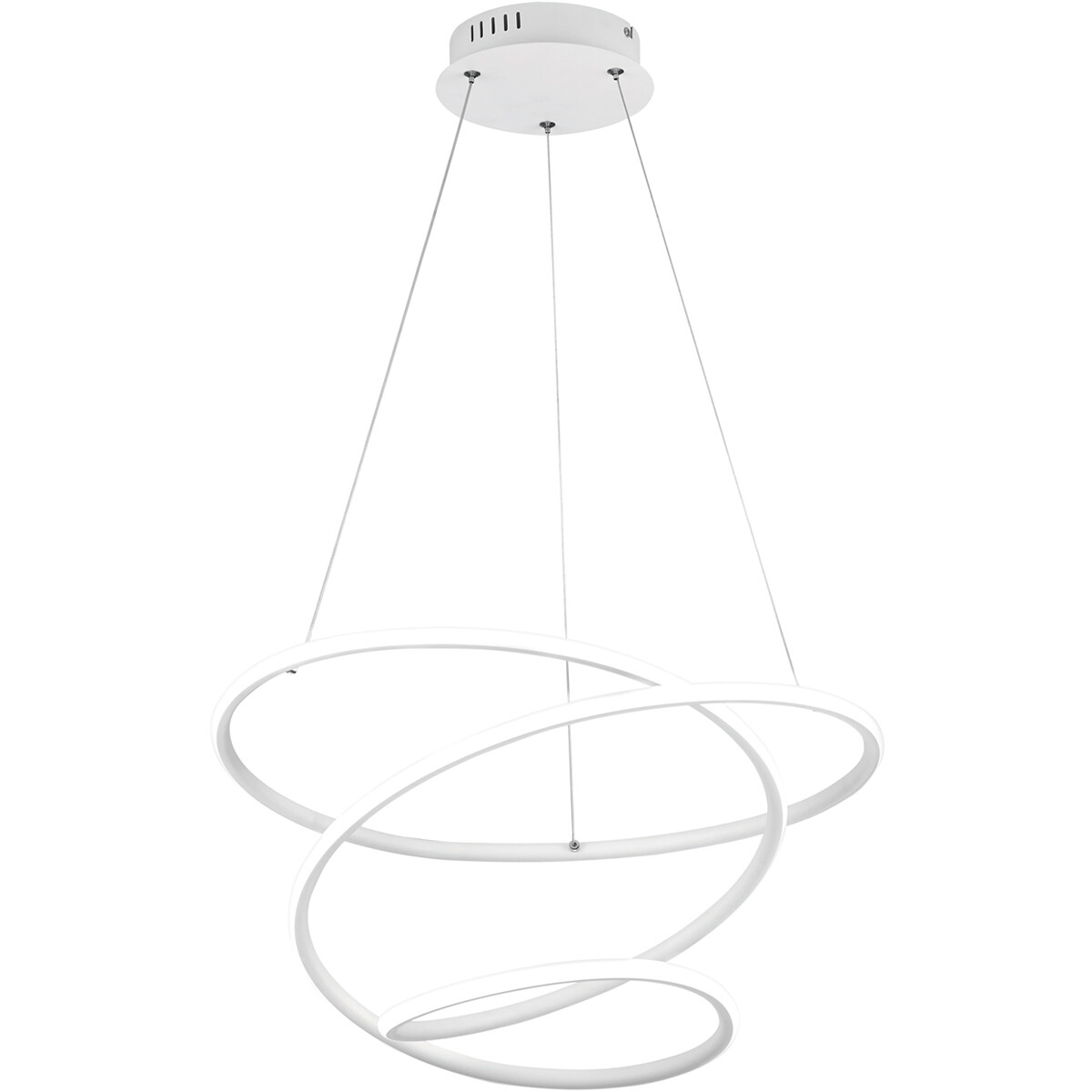 LED Hanglamp - Hangverlichting - Trion Bilona - 36W - Natuurlijk Wit 4000K - Dimbaar - Rond - Mat Wit - Aluminium product afbeelding