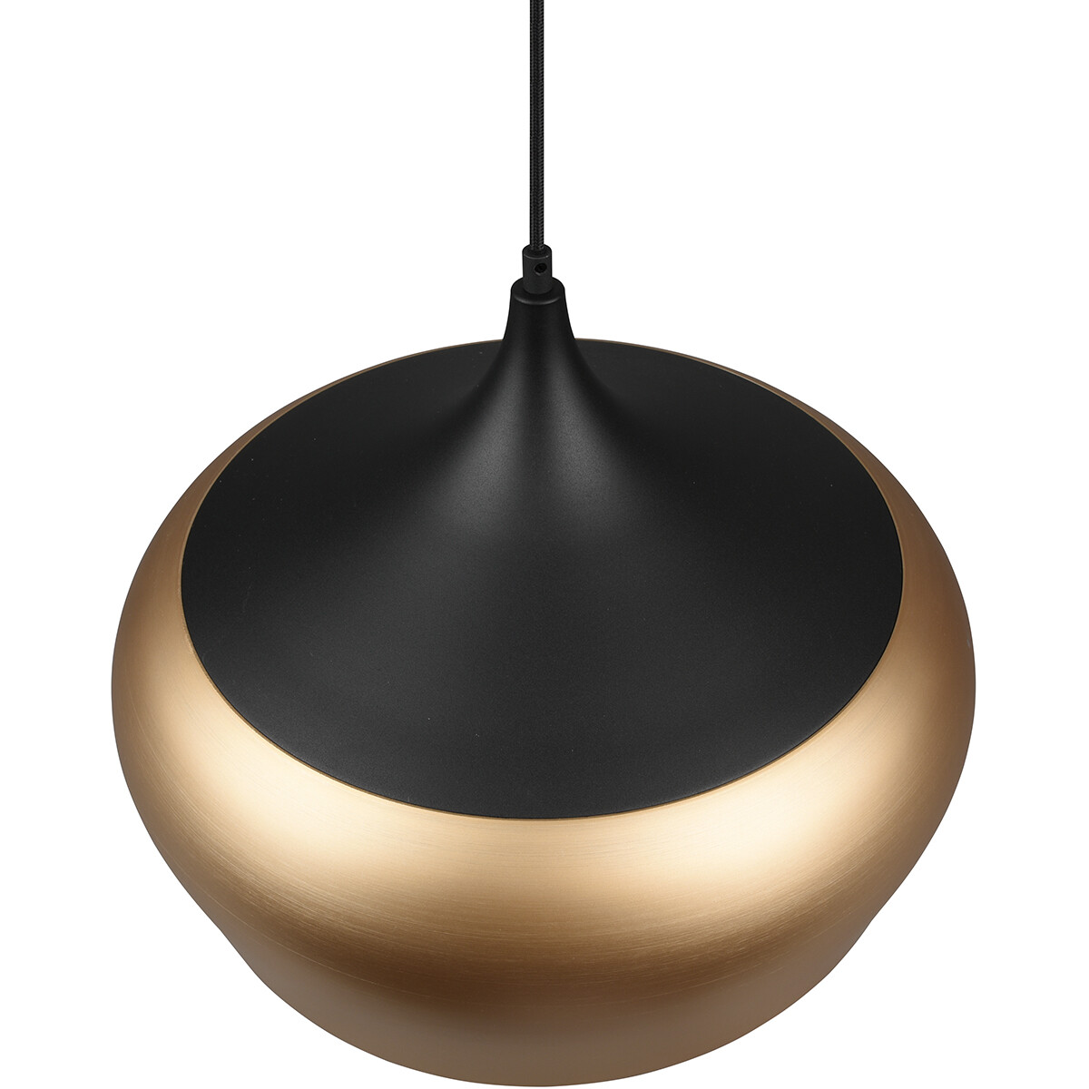 LED Hanglamp - Hangverlichting - Trion Christa - E27 Fitting - Rond - Mat Goud - Aluminium - Ø450mm