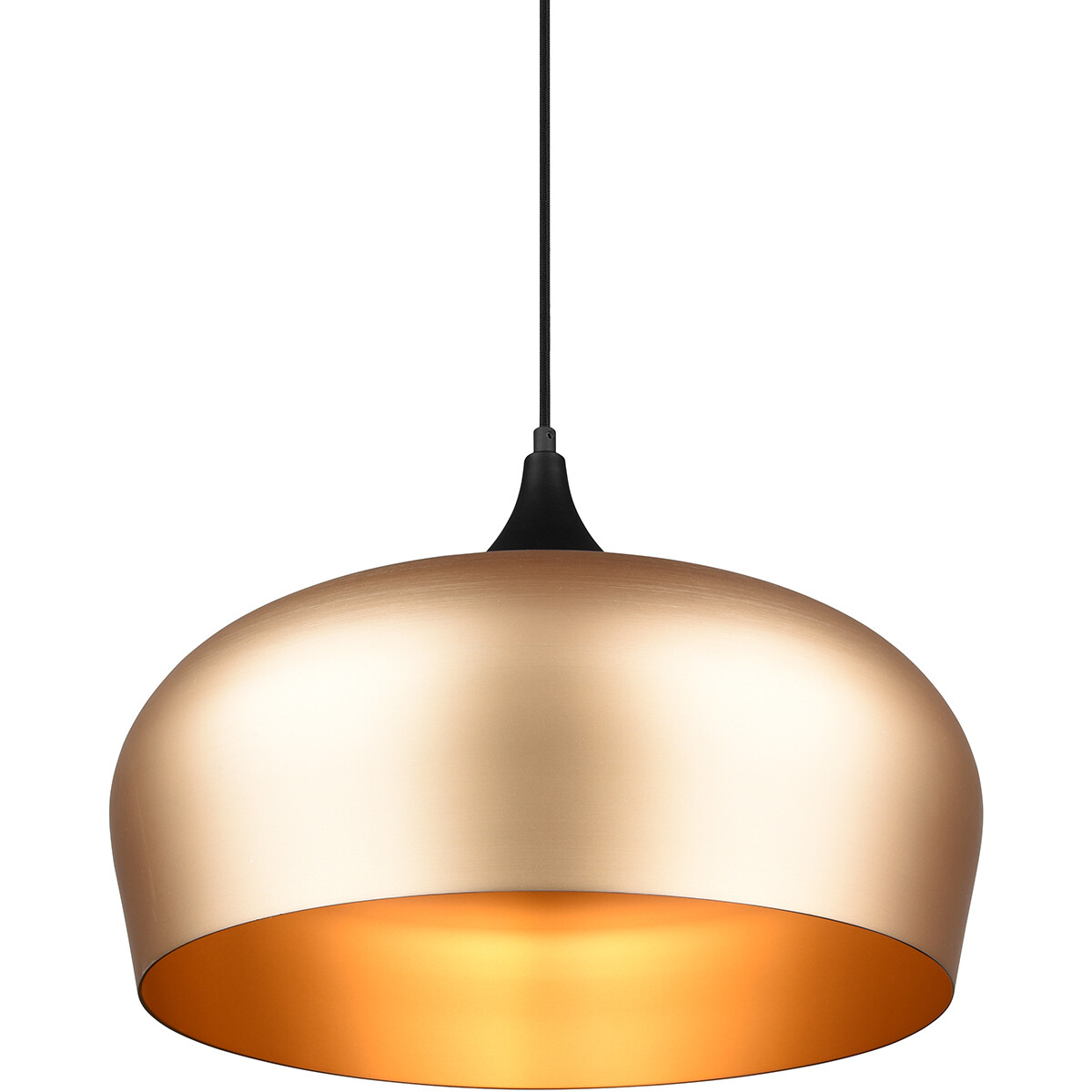 LED Hanglamp - Hangverlichting - Trion Christa - E27 Fitting - Rond - Mat Goud - Aluminium - Ø450mm