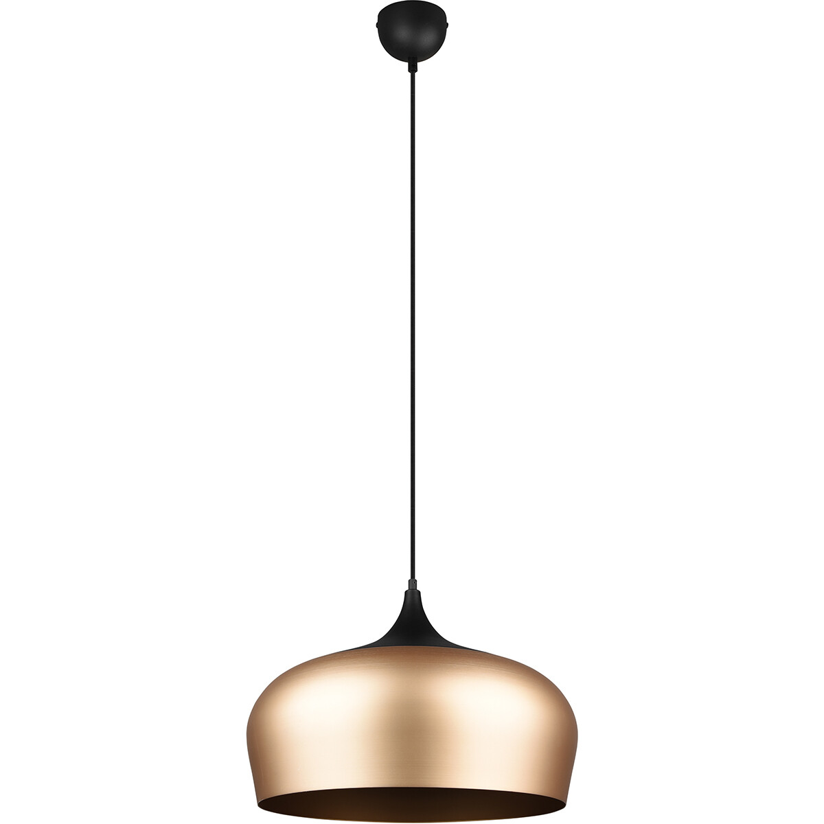 LED Hanglamp - Hangverlichting - Trion Christa - E27 Fitting - Rond - Mat Goud - Aluminium - Ø450mm