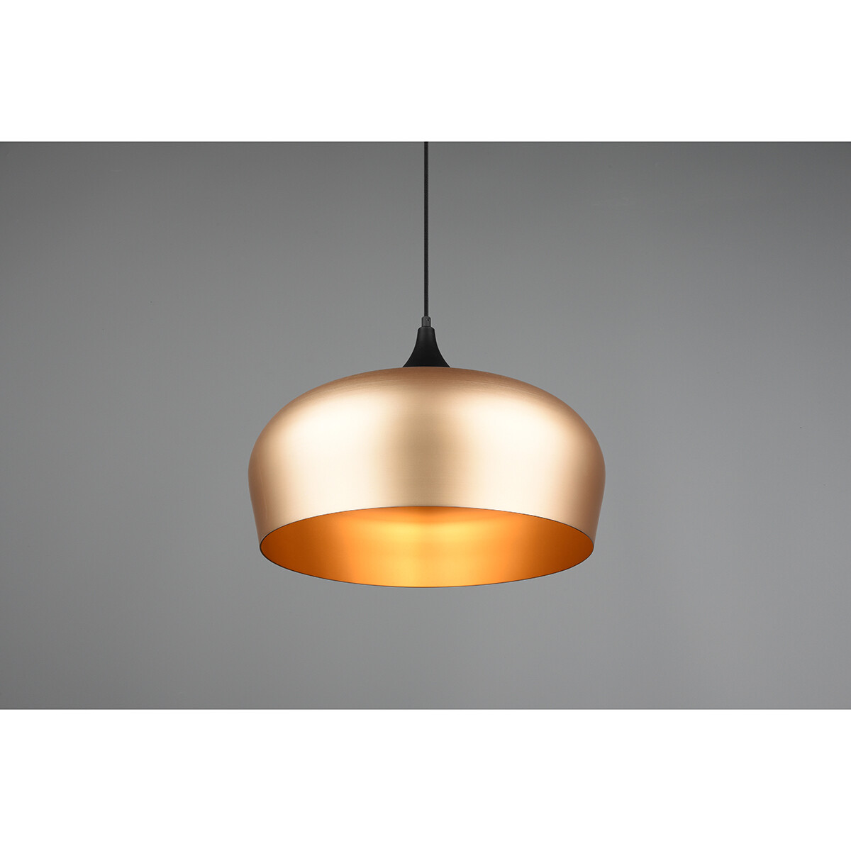 LED Hanglamp - Hangverlichting - Trion Christa - E27 Fitting - Rond - Mat Goud - Aluminium - Ø450mm