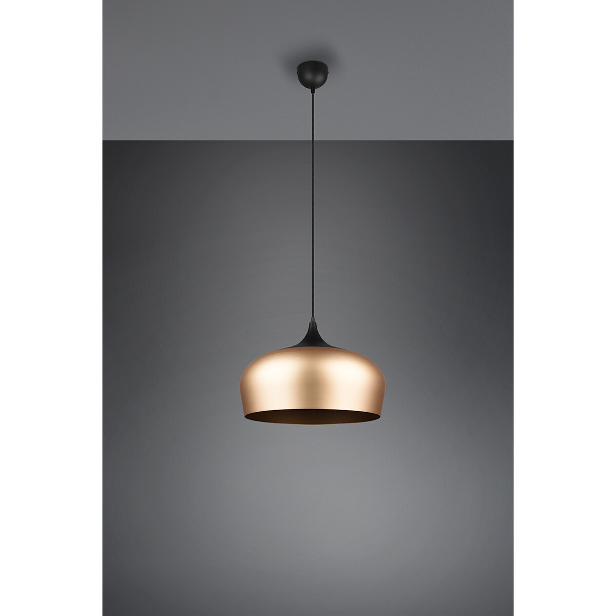 LED Hanglamp - Hangverlichting - Trion Christa - E27 Fitting - Rond - Mat Goud - Aluminium - Ø450mm