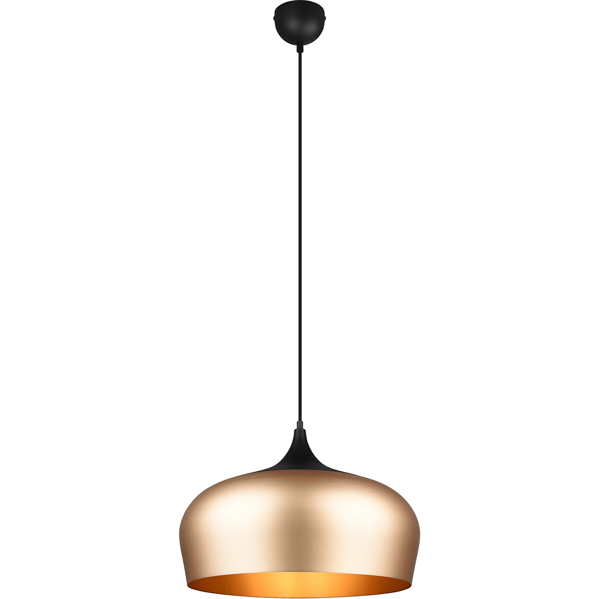 LED Hanglamp - Hangverlichting - Trion Christa - E27 Fitting - Rond - Mat Goud - Aluminium - Ø450mm