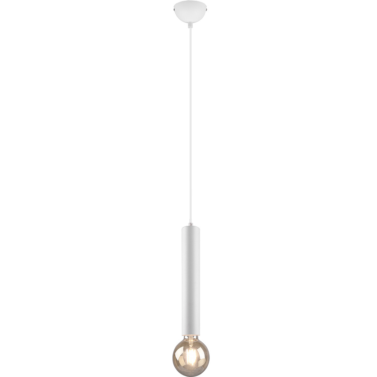 LED Hanglamp - Hangverlichting - Trion Claro - E27 Fitting - 1-lichts - Rond - Mat Wit - Aluminium product afbeelding