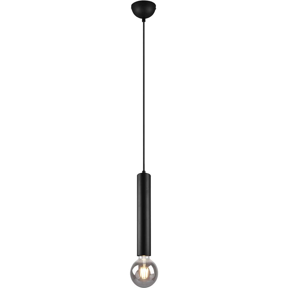 LED Hanglamp - Hangverlichting - Trion Claro - E27 Fitting - 1-lichts - Rond - Mat Zwart - Aluminium product afbeelding